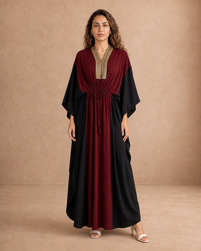 Dual Tone Colorblock Kaftan - Kaftan - Mizyana