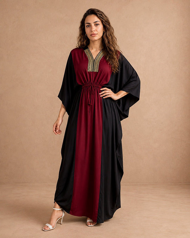 Dual Tone Colorblock Kaftan - Kaftan - Mizyana