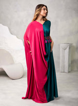 Dual tone signature drape - Kaftan - Mizyana