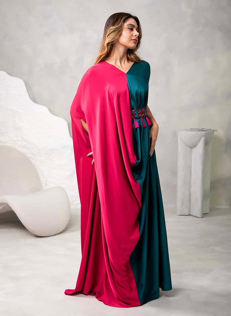 Dual tone signature drape - Kaftan - Mizyana