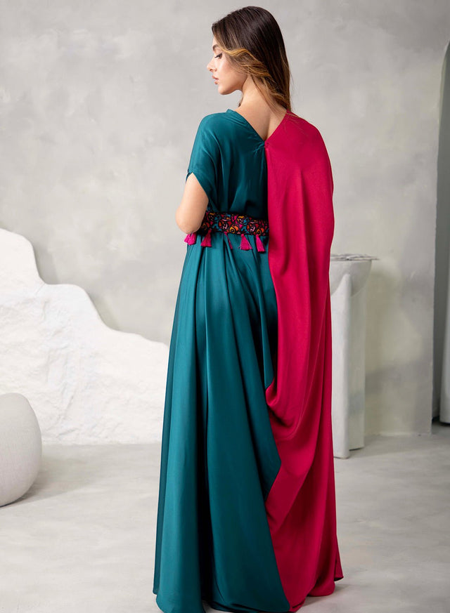 Dual tone signature drape - Kaftan - Mizyana