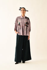 Dusk Pink Shirt Set - Two-Piece Set - Mizyana