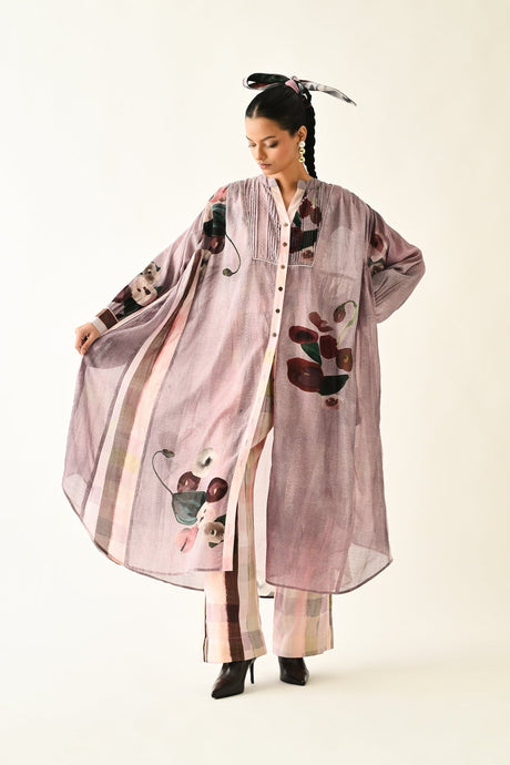 Dusk Pink Thistle Dress - Dress - Mizyana