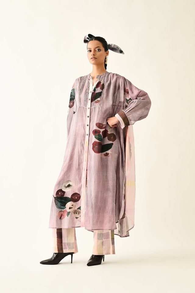 Dusk Pink Thistle Dress - Dress - Mizyana