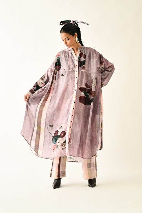 Dusk Pink Thistle Dress - Dress - Mizyana