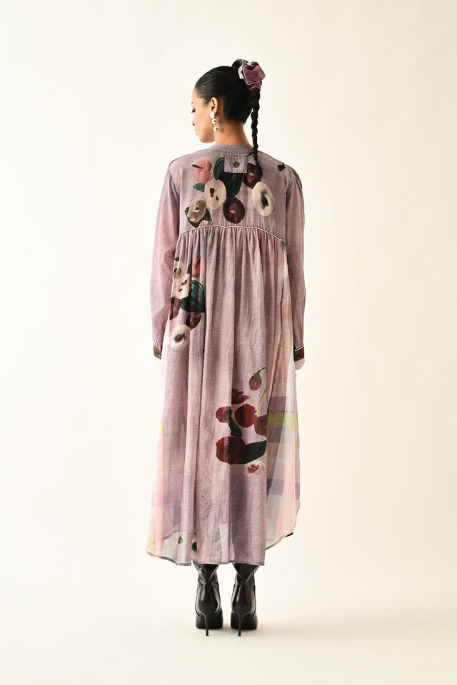 Dusk Pink Thistle Dress - Dress - Mizyana