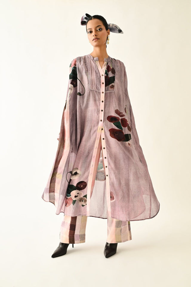 Dusk Pink Thistle Dress - Dress - Mizyana