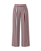 Dusk Striped Wide-Leg Cotton Trousers - Trousers - Mizyana