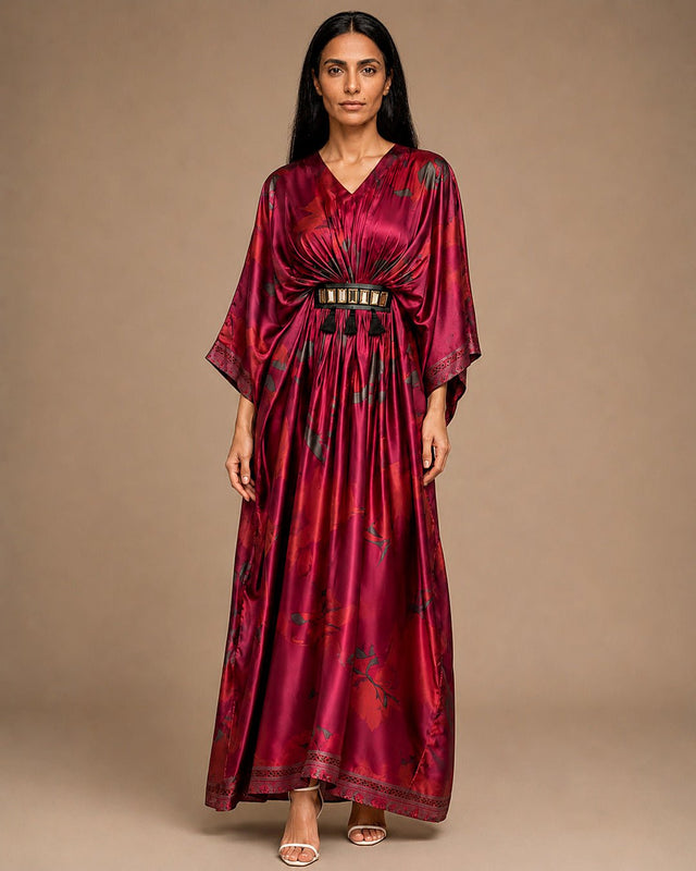 Dusky Printed Kaftan - Kaftan - Mizyana