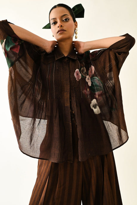 Earth Bloom Shirt Set - Two-Piece Set - Mizyana
