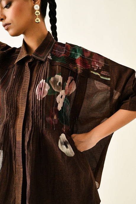 Earth Bloom Shirt Set - Two-Piece Set - Mizyana
