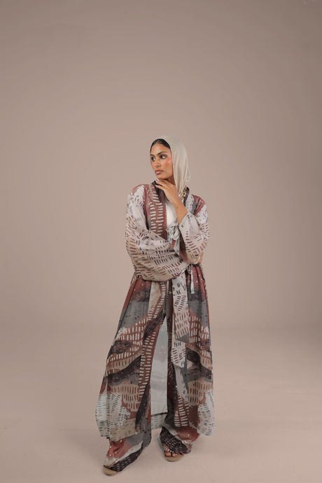 Earthtones Satin Pants - Trousers - Mizyana