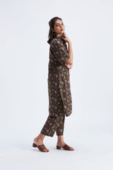 Easha Brown kurta set - Two-Piece Set - Mizyana