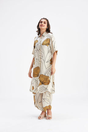 Easha White kurta set - Two-Piece Set - Mizyana