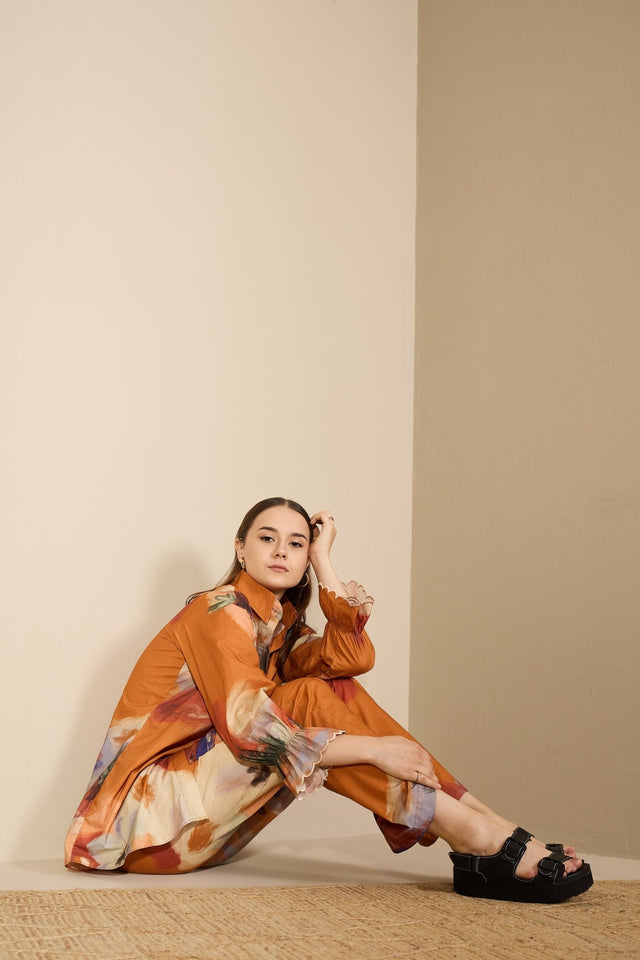 Eden Co-ord Set in Mystic Lagoon Print - Co-ord Set - Mizyana