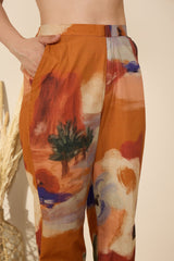 Eden Co-ord Set in Mystic Lagoon Print - Co-ord Set - Mizyana