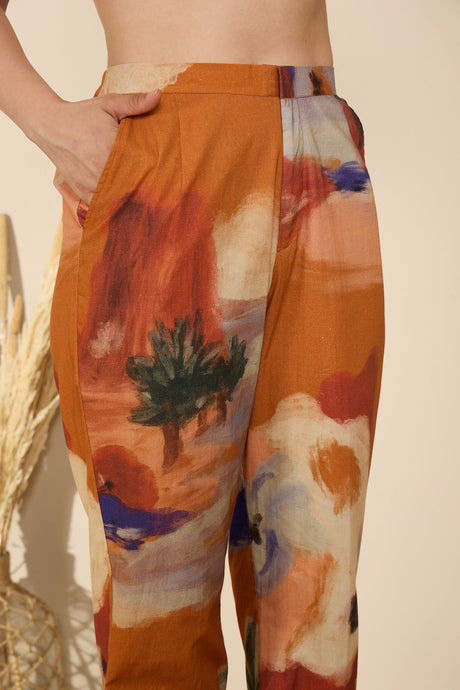 Eden Co-ord Set in Mystic Lagoon Print - Co-ord Set - Mizyana
