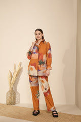 Eden Co-ord Set in Mystic Lagoon Print - Co-ord Set - Mizyana