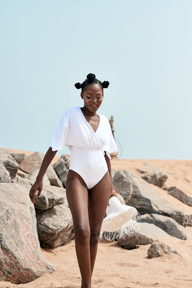 Ella one piece swimsuit - White - Swimsuit - Mizyana