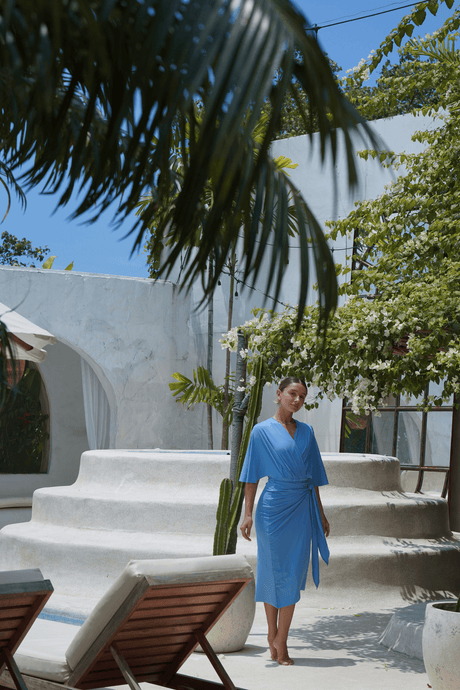 Ella swim set with Elina skirt 2.0 - Azure - Swimsuit - Mizyana
