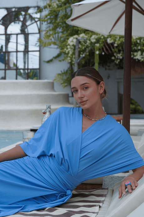 Ella swim set with Elina skirt 2.0 - Azure - Swimsuit - Mizyana