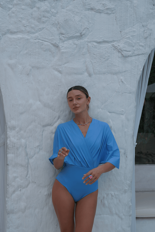 Ella swim set with Elina skirt 2.0 - Azure - Swimsuit - Mizyana