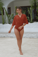 Ella swim set with Elina skirt 2.0 - Clay - Swim Set - Mizyana
