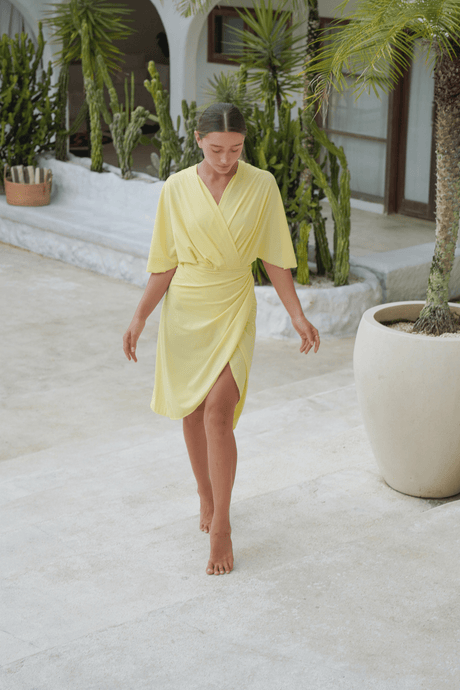 Ella swim set with real wrap skirt - Honey - Swim Set - Mizyana