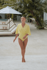 Ella swim set with real wrap skirt - Honey - Swim Set - Mizyana