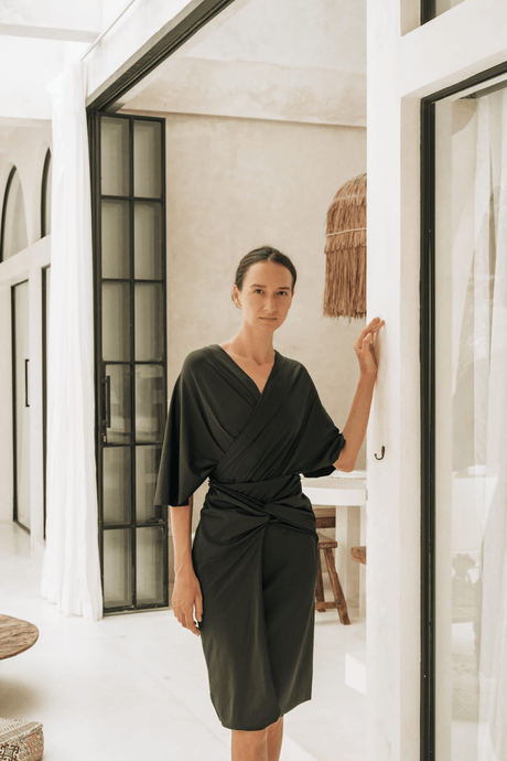 Ella swim set with Sofia skirt - Black (Final Sale) - Swim Set - Mizyana