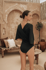 Ella swim set with Sofia skirt - Black (Final Sale) - Swim Set - Mizyana