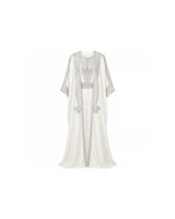 Embroidered Crepe Belted Jalabiya Set - Jalabiya - Mizyana