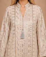 Embroidered Tassels Linen Jalabiya - Jalabiya - Mizyana