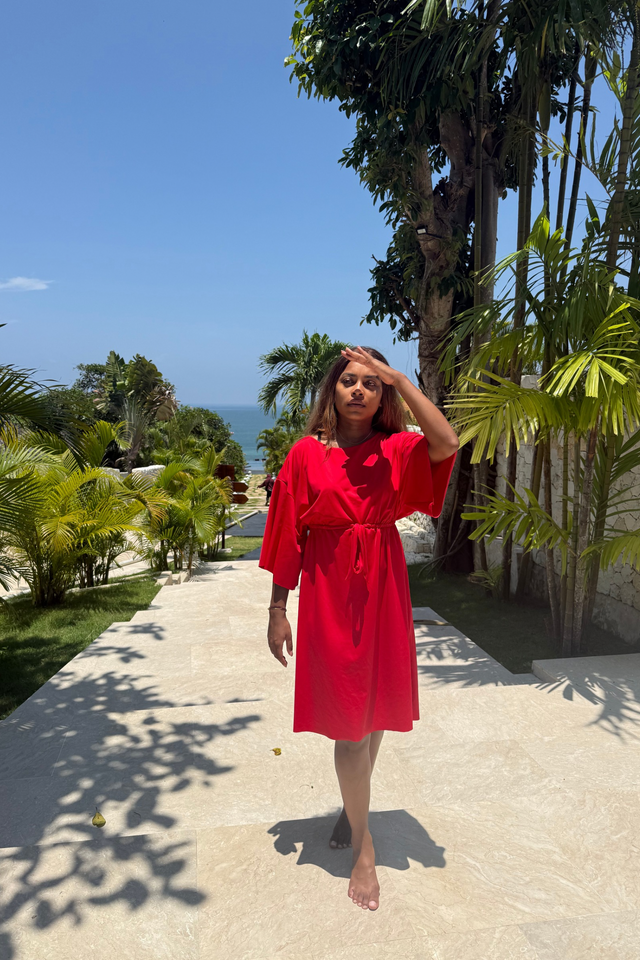 Emma swim dress - Red