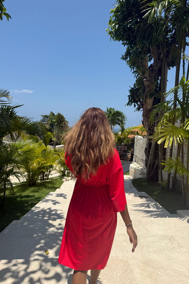 Emma swim dress - Red