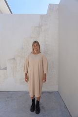 Eva ribbed dress - Cream - Dress - Mizyana