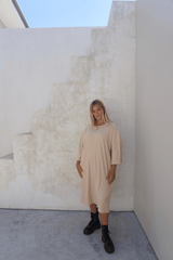 Eva ribbed dress - Cream - Dress - Mizyana