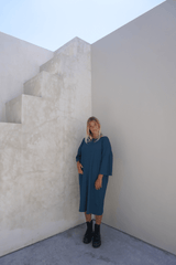 Eva ribbed dress - Teal - Dress - Mizyana