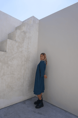 Eva ribbed dress - Teal - Dress - Mizyana
