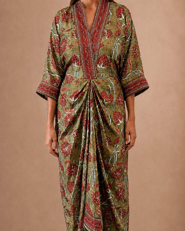 Evara Pleated Kaftan - Kaftan - Mizyana