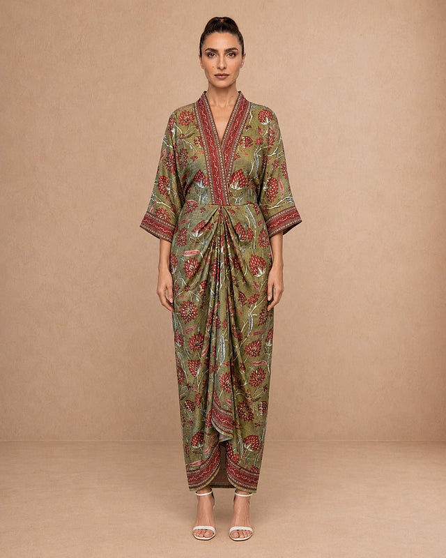 Evara Pleated Kaftan - Kaftan - Mizyana