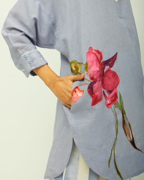 Flamingo Applique Cord Set - Co-ord Set - Mizyana