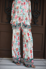 Flora Chiffon Pants - Trousers - Mizyana
