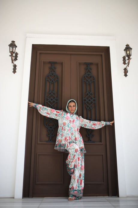 Flora Chiffon Pants - Trousers - Mizyana