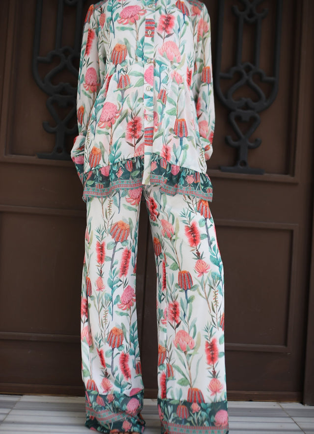 Flora Chiffon Pants - Trousers - Mizyana