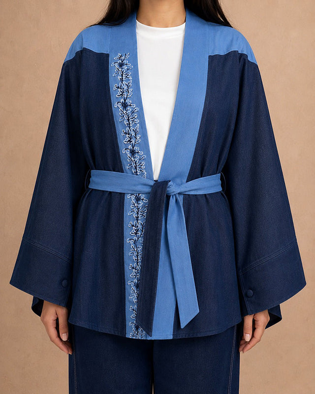 Flourish Denim Cape - Cape - Mizyana