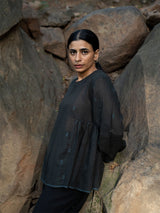 Flow Blouse / Charcoal - Blouse - Mizyana