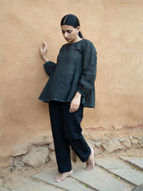 Flow Blouse / Charcoal - Blouse - Mizyana