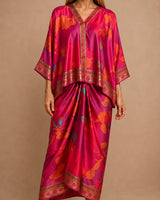 Fuchsia Printed Co-ord Set - Two-Piece Set - Mizyana