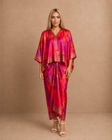 Fuchsia Printed Co-ord Set - Two-Piece Set - Mizyana